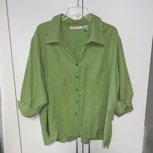 Dress Barn shirt and Skirt Blue and Lime 3X 24W